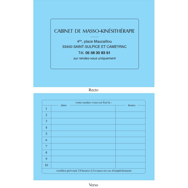 Cartons de RDV Cartons de RDV